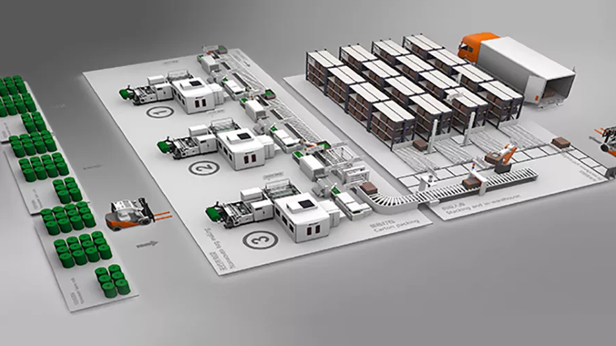 Fabrica de Intellgent completamente automatizado .
